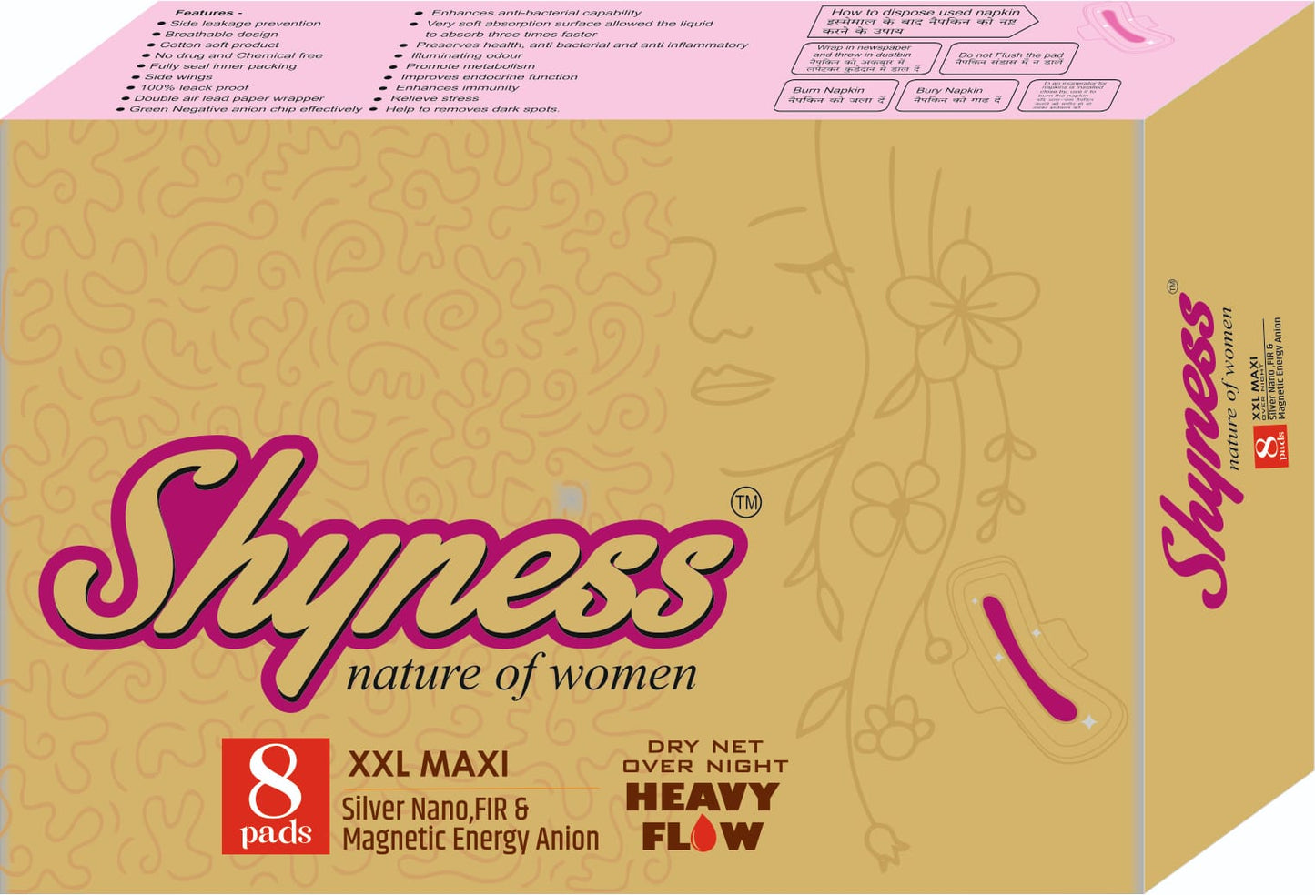 SHYNESS XXL MAXI ANION 8PADS DRYNET